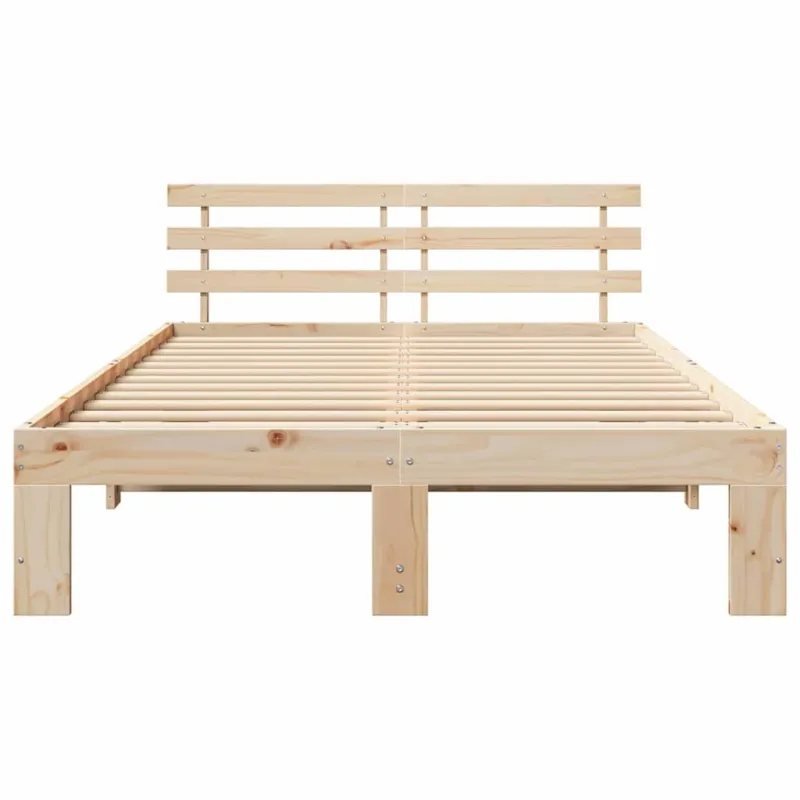 Lovos rėmas Natūrali 135 x 190 cm Kietos pušies mediena