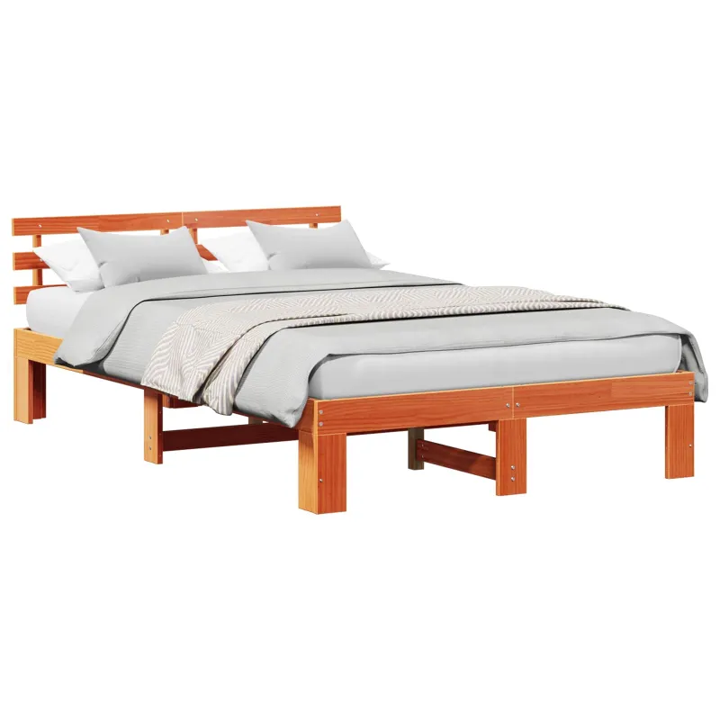 Lovos rėmas Vaško ruda 135 x 190 cm Kietos pušies mediena