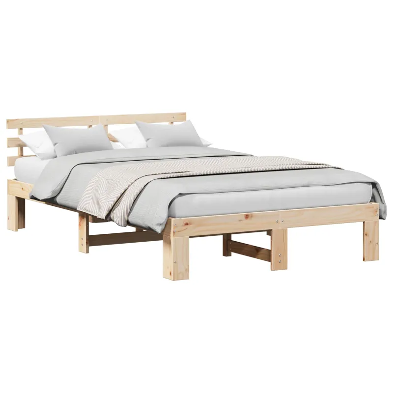 Lovos rėmas Natūrali 120 x 190 cm Kietos pušies mediena