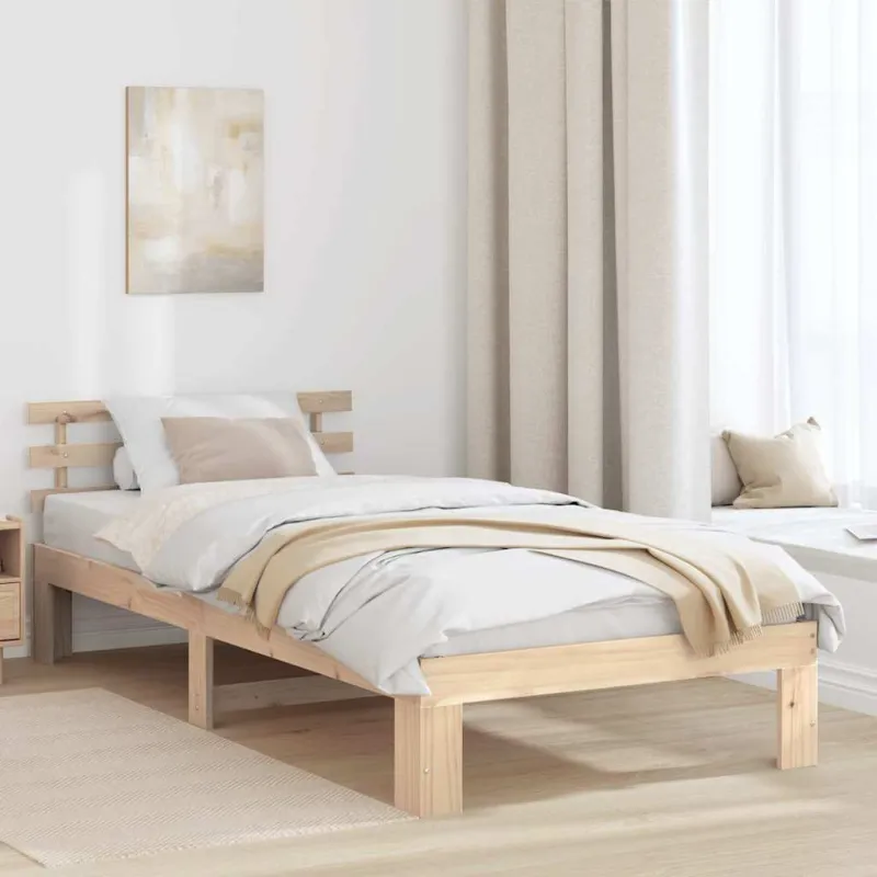 Lovos rėmas Natūrali 100 x 200 cm Kietos pušies mediena
