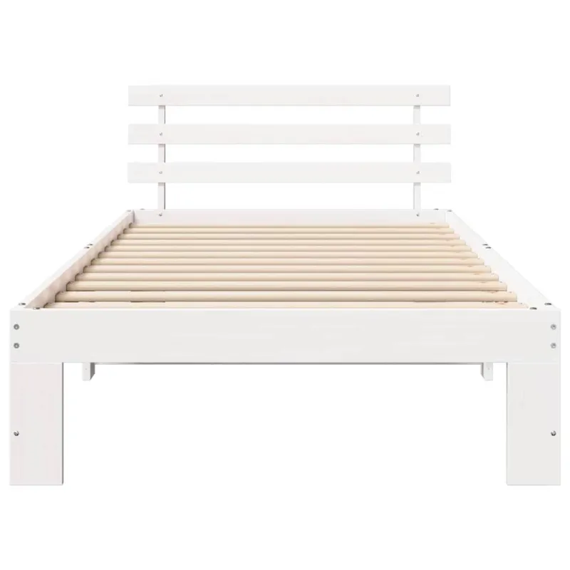 Lovos rėmas Balta 100 x 200 cm Kietos pušies mediena