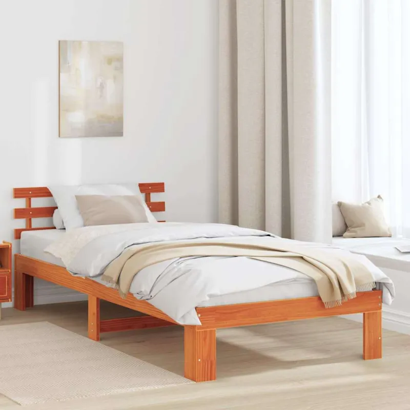 Lovos rėmas Vaško ruda 100 x 200 cm Kietos pušies mediena