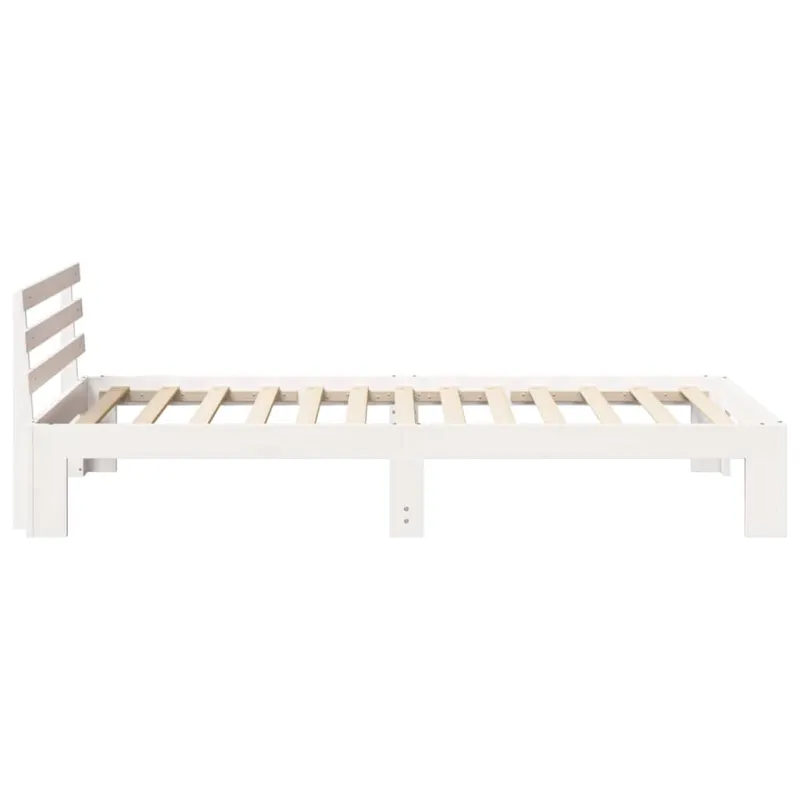 Lovos rėmas Balta 90 x 200 cm Kietos pušies mediena