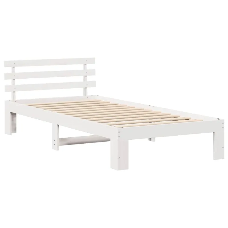 Lovos rėmas Balta 80 x 200 cm Kietos pušies mediena