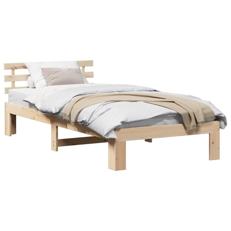 Lovos rėmas Natūrali 75 x 190 cm Kietos pušies mediena