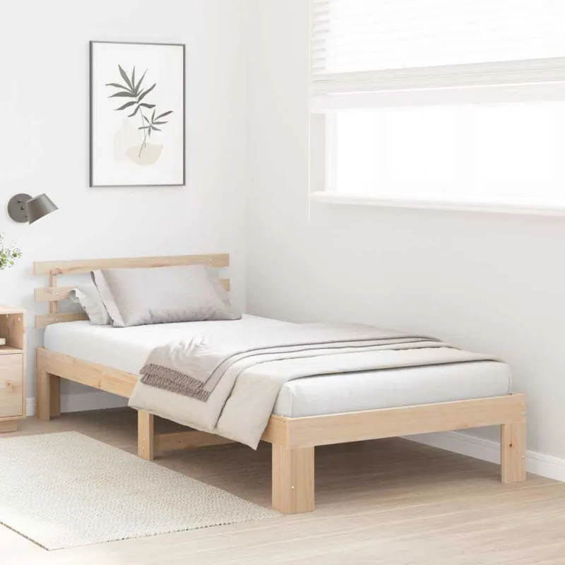 Lovos rėmas Natūrali 75 x 190 cm Kietos pušies mediena