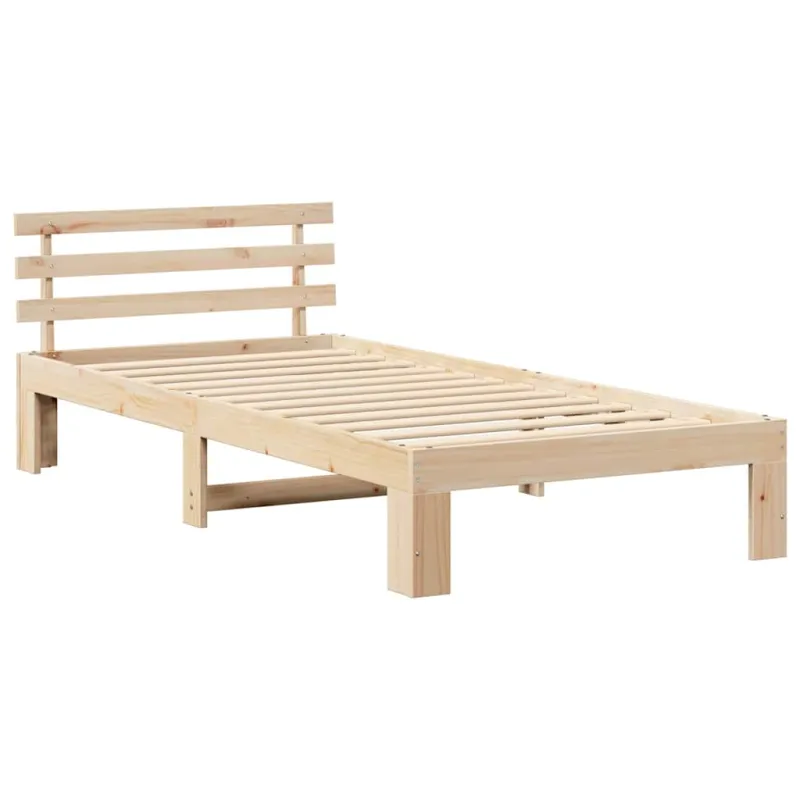 Lovos rėmas Natūrali 75 x 190 cm Kietos pušies mediena