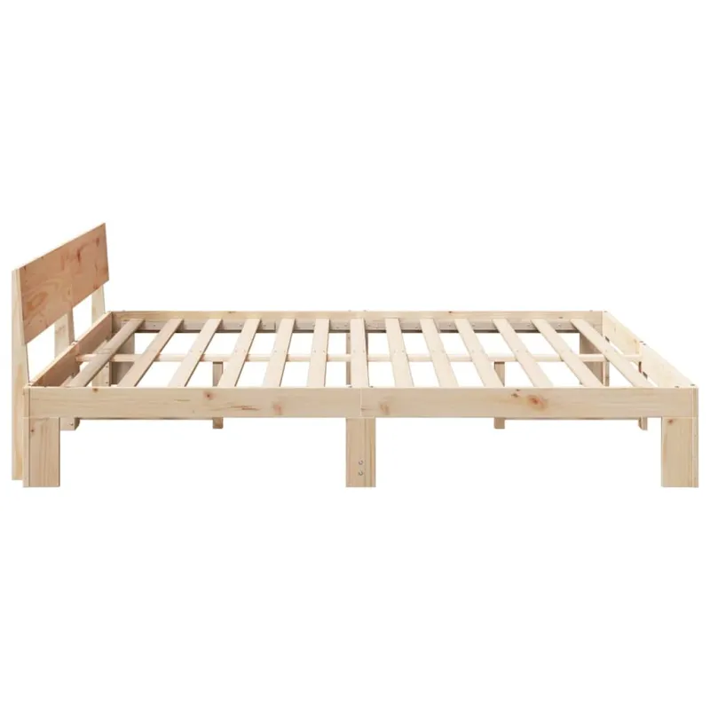 Lovos rėmas Natūrali 200 x 200 cm Kietos pušies mediena