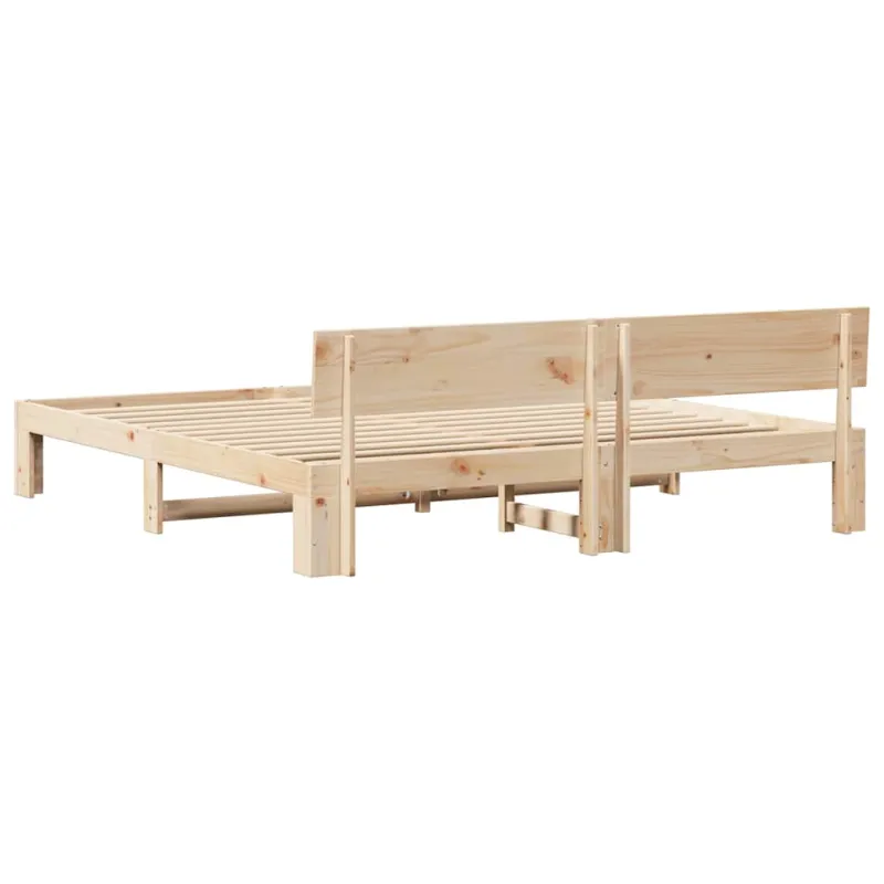 Lovos rėmas Natūrali 200 x 200 cm Kietos pušies mediena