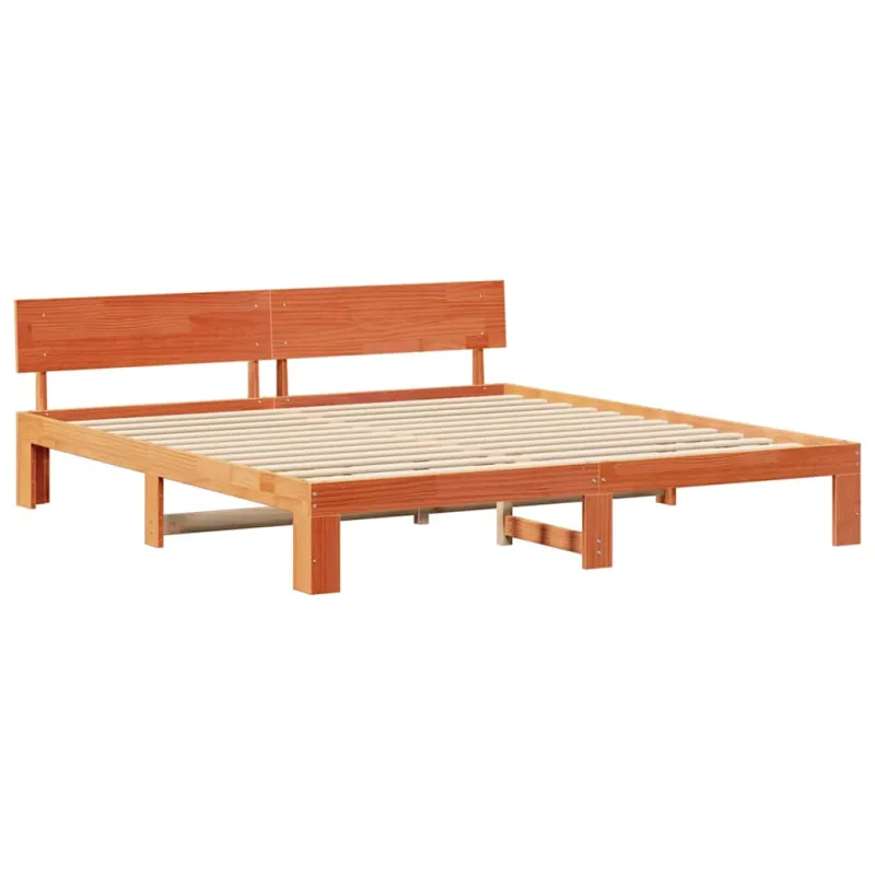 Lovos rėmas Vaško ruda 200 x 200 cm Kietos pušies mediena