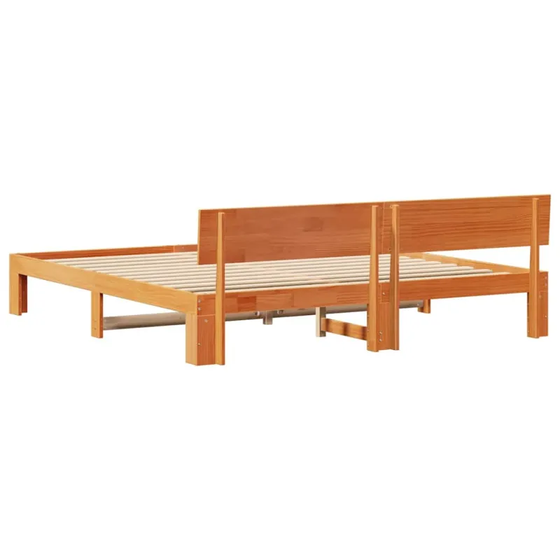 Lovos rėmas Vaško ruda 200 x 200 cm Kietos pušies mediena
