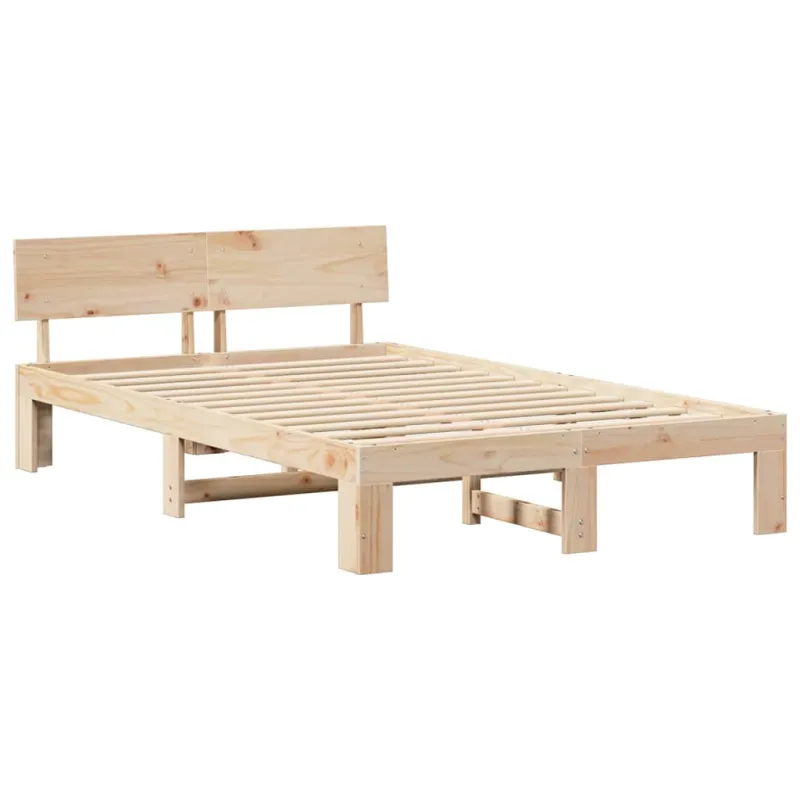 Lovos rėmas Natūrali 135 x 190 cm Kietos pušies mediena