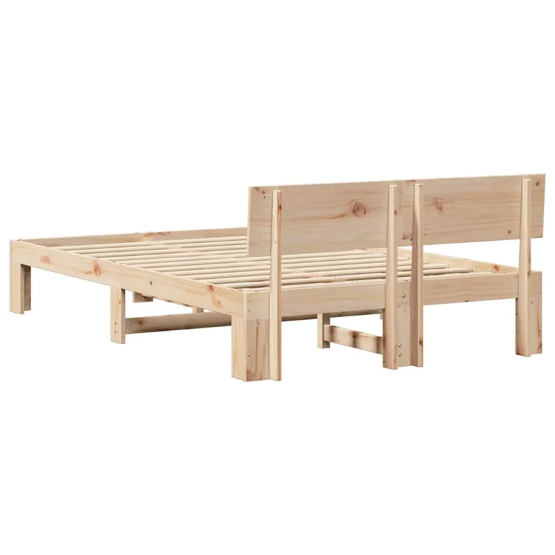 Lovos rėmas Natūrali 135 x 190 cm Kietos pušies mediena