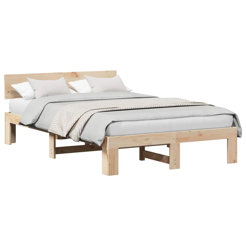 Lovos rėmas Natūrali 120 x 190 cm Kietos pušies mediena