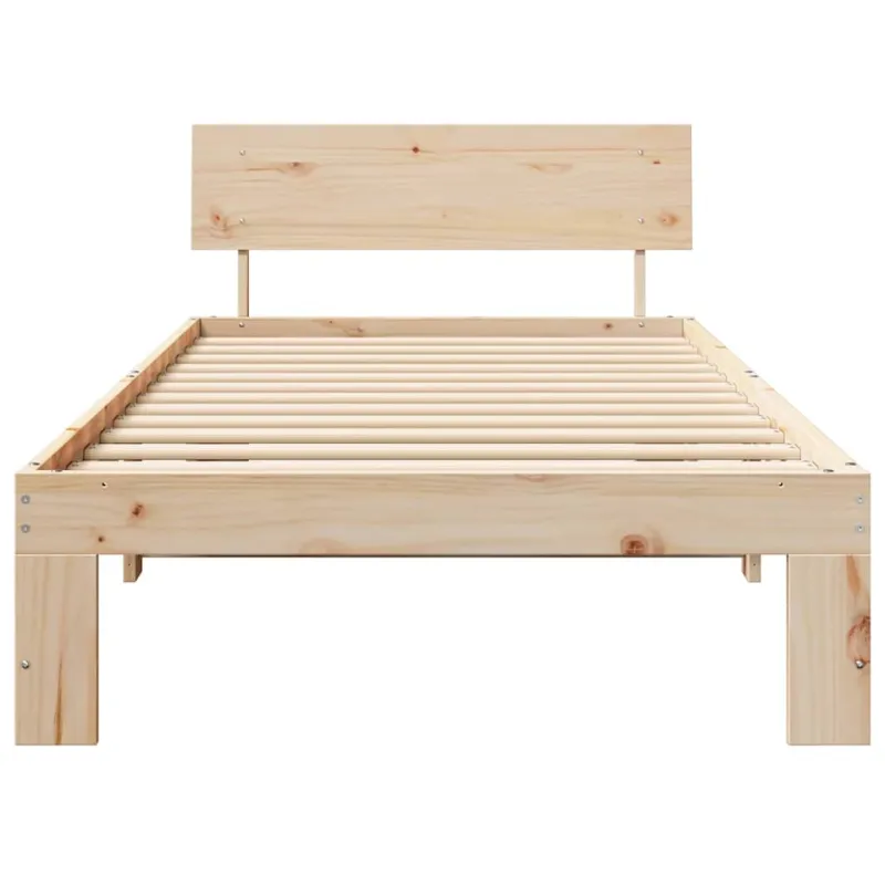 Lovos rėmas Natūrali 100 x 200 cm Kietos pušies mediena
