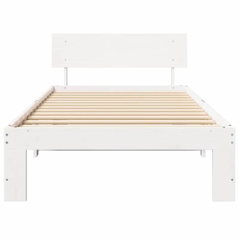 Lovos rėmas Balta 100 x 200 cm Kietos pušies mediena