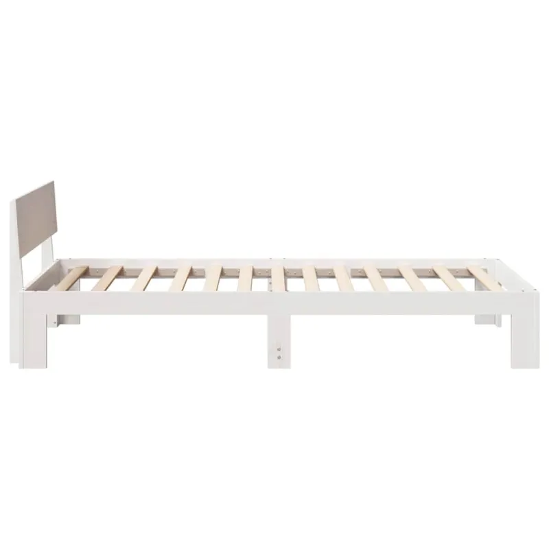 Lovos rėmas Balta 100 x 200 cm Kietos pušies mediena