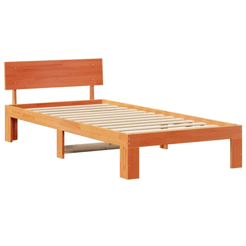 Lovos rėmas Vaško ruda 90 x 190 cm Kietos pušies mediena