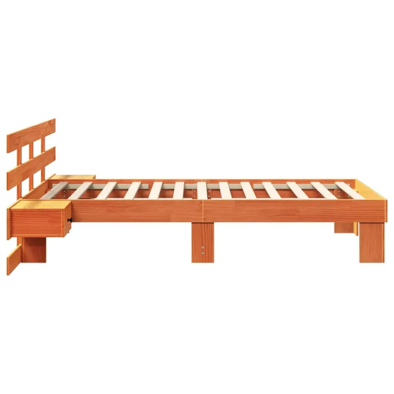 Lovos rėmas Vaško ruda 90 x 190 cm Kietos pušies mediena