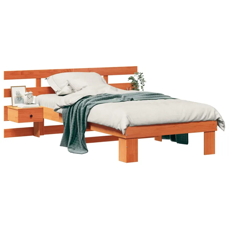 Lovos rėmas Vaško ruda 75 x 190 cm Kietos pušies mediena