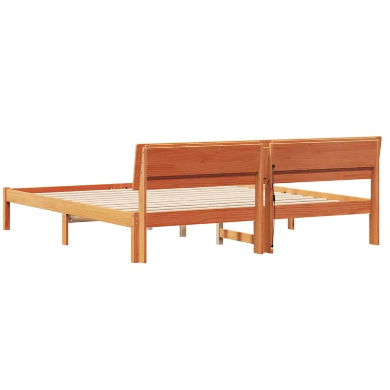 Lovos rėmas Vaško ruda 180 x 200 cm Kietos pušies mediena