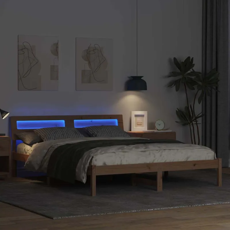 Lovos rėmas Ruda 150 x 200 cm Kietos pušies mediena