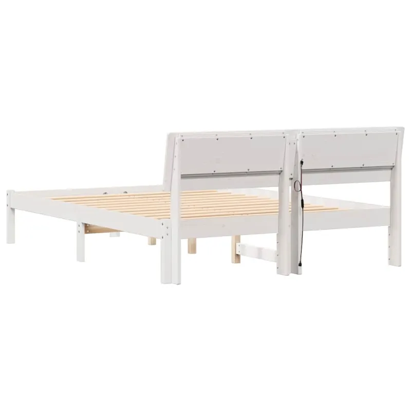 Lovos rėmas Balta 120 x 200 cm Kietos pušies mediena