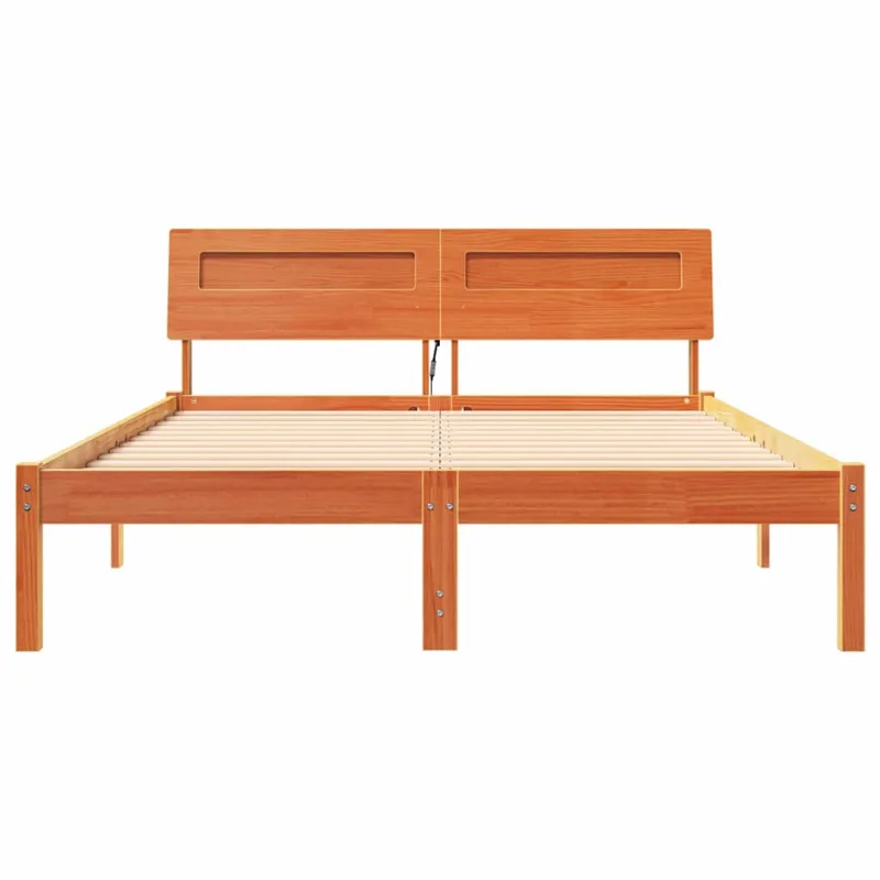 Lovos rėmas Vaško ruda 135 x 190 cm Kietos pušies mediena