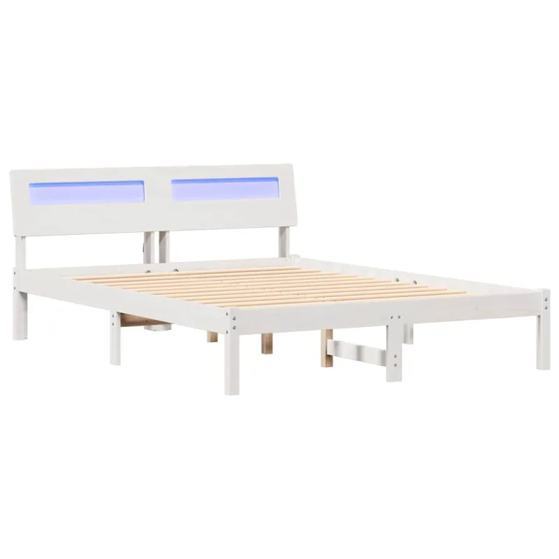 Lovos rėmas Balta 120 x 190 cm Kietos pušies mediena