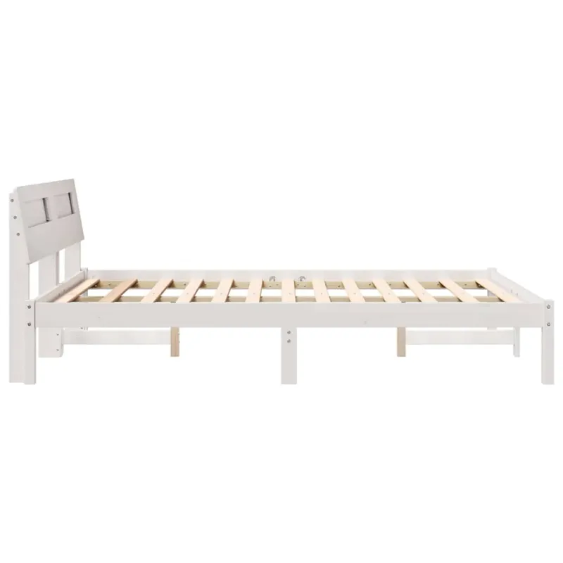 Lovos rėmas Balta 120 x 190 cm Kietos pušies mediena