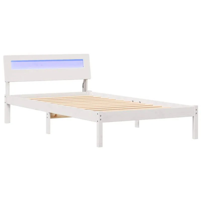 Lovos rėmas Balta 80 x 200 cm Kietos pušies mediena