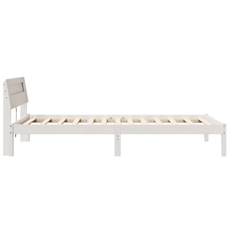 Lovos rėmas Balta 80 x 200 cm Kietos pušies mediena