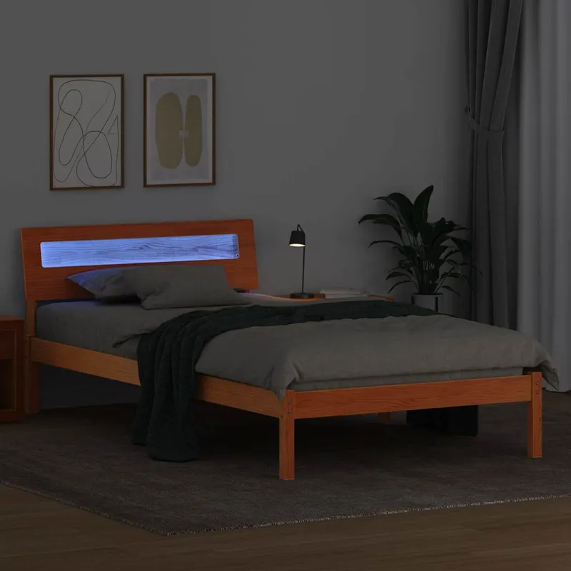 Lovos rėmas Vaško ruda 80 x 200 cm Kietos pušies mediena