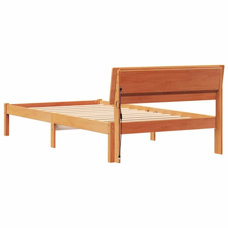 Lovos rėmas Vaško ruda 90 x 190 cm Kietos pušies mediena