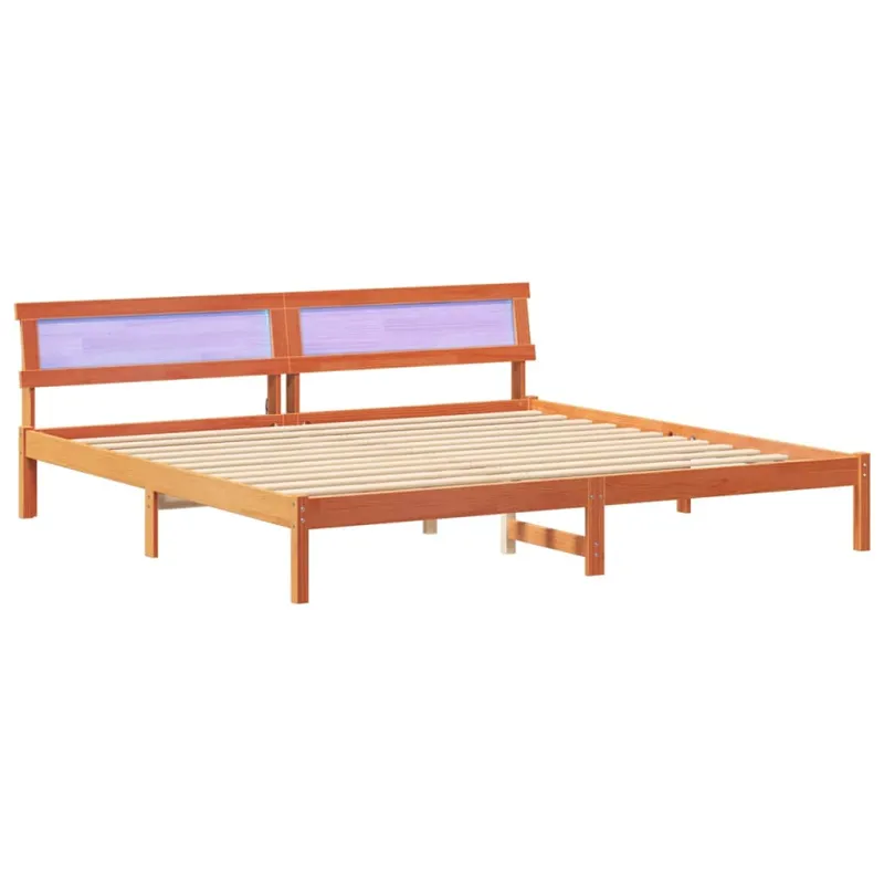 Lovos rėmas Vaško ruda 180 x 200 cm Kietos pušies mediena
