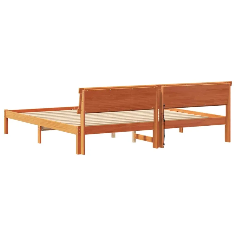 Lovos rėmas Vaško ruda 180 x 200 cm Kietos pušies mediena
