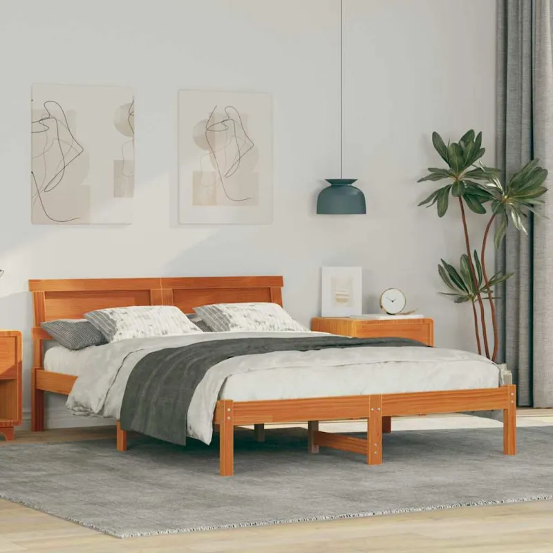 Lovos rėmas Vaško ruda 120 x 200 cm Kietos pušies mediena