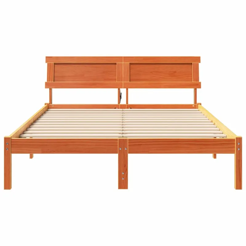 Lovos rėmas Vaško ruda 135 x 190 cm Kietos pušies mediena
