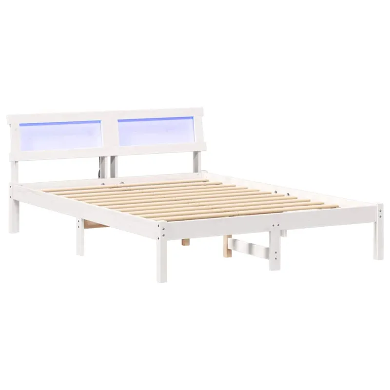 Lovos rėmas Balta 120 x 190 cm Kietos pušies mediena