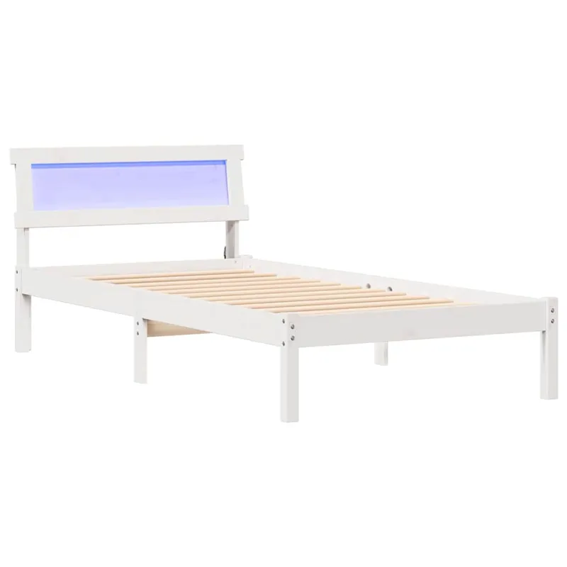Lovos rėmas Balta 100 x 200 cm Kietos pušies mediena