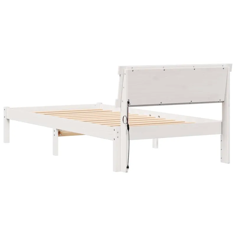 Lovos rėmas Balta 100 x 200 cm Kietos pušies mediena