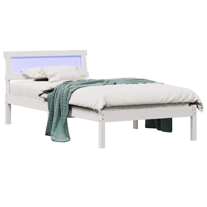 Lovos rėmas Balta 80 x 200 cm Kietos pušies mediena