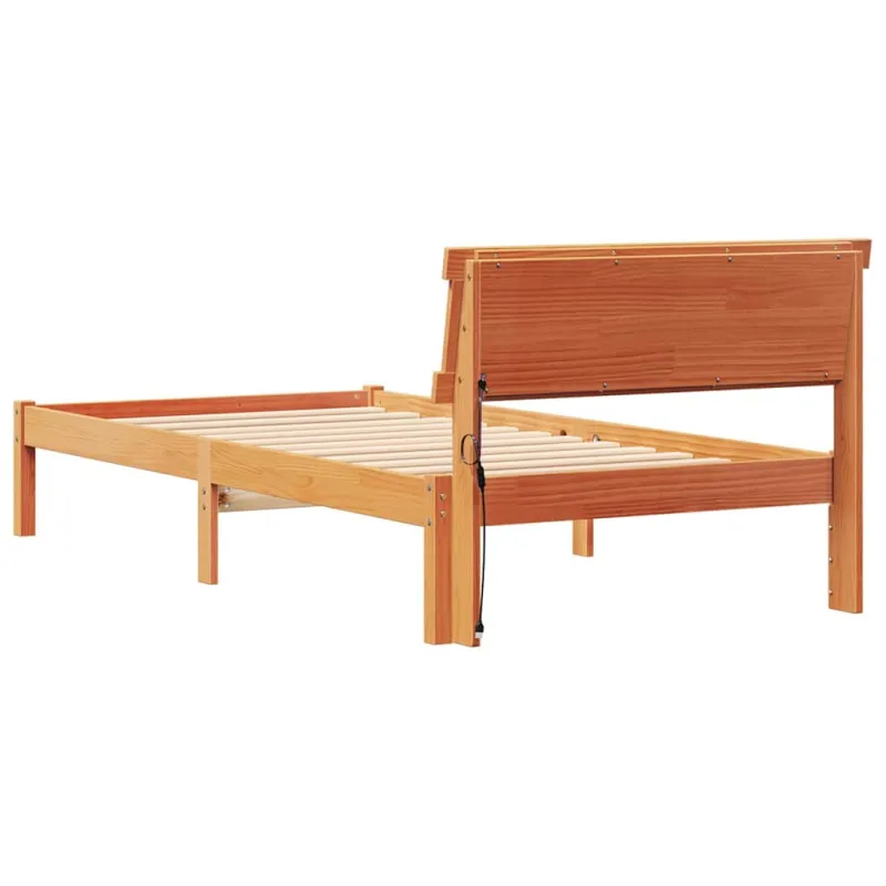 Lovos rėmas Vaško ruda 90 x 190 cm Kietos pušies mediena