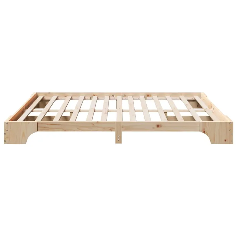 Lovos rėmas Natūrali 200 x 200 cm Kietos pušies mediena