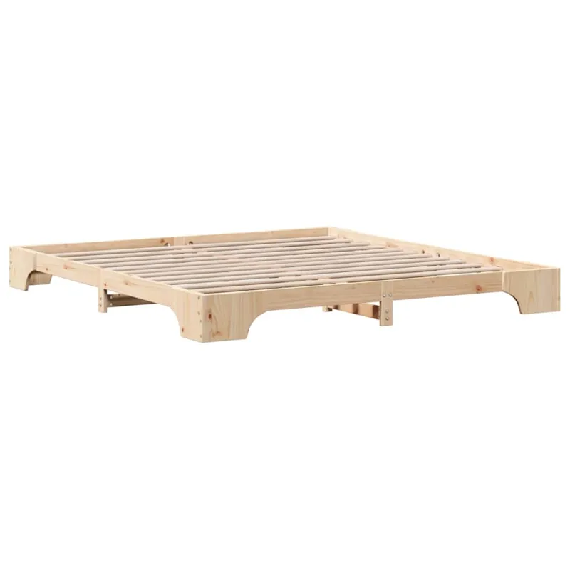 Lovos rėmas Natūrali 200 x 200 cm Kietos pušies mediena
