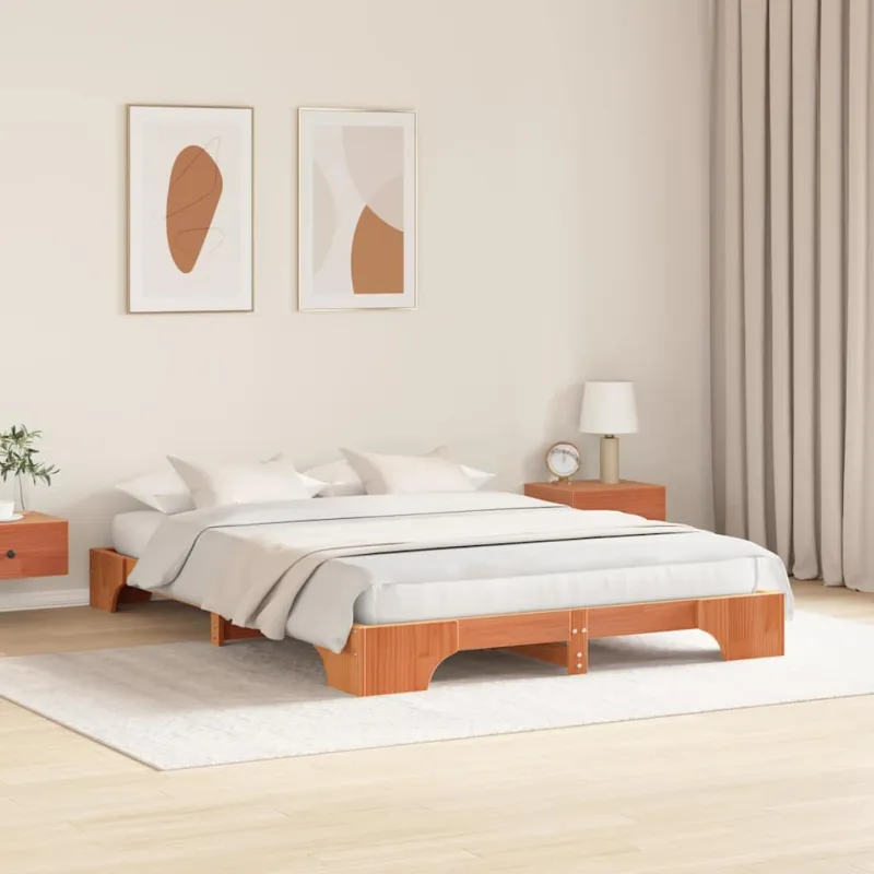 Lovos rėmas Vaško ruda 160 x 200 cm Kietos pušies mediena