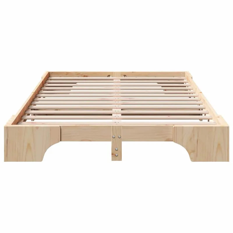 Lovos rėmas Natūrali 135 x 190 cm Kietos pušies mediena