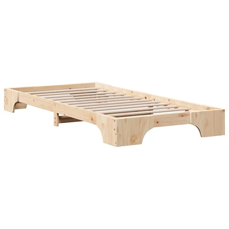Lovos rėmas Natūrali 100 x 200 cm Kietos pušies mediena