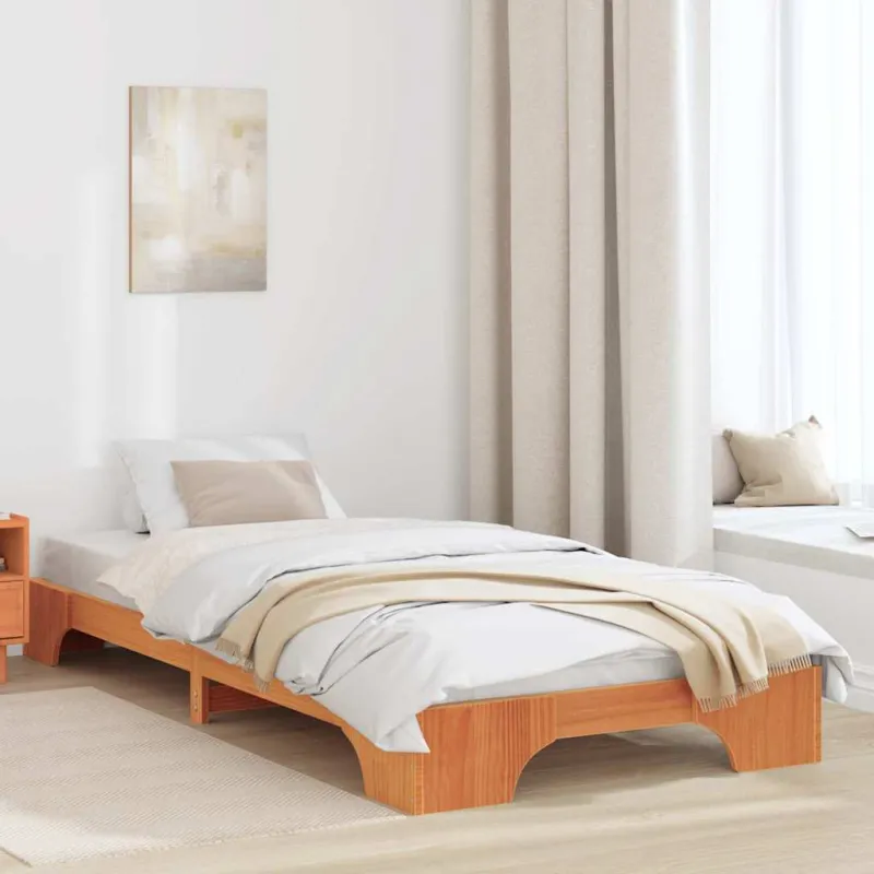 Lovos rėmas Vaško ruda 90 x 200 cm Kietos pušies mediena