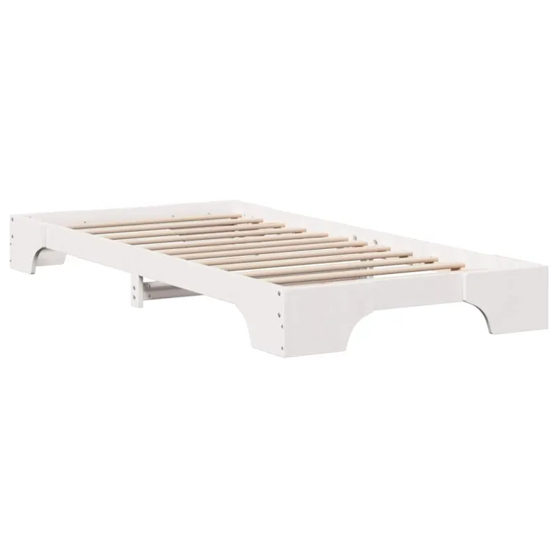 Lovos rėmas Balta 80 x 200 cm Kietos pušies mediena